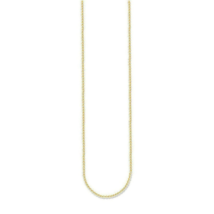 Gold-plated chain necklace, delicate design, elegant style.
