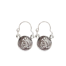 Chariot Hoop Earrings-Virgins Saints and Angels-Swag Designer Jewelry