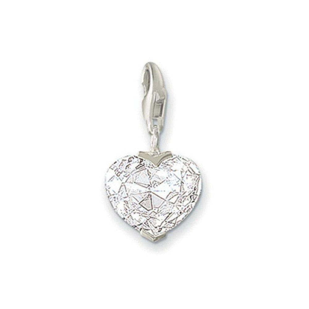 Charm 0008 Faceted Heart-Thomas Sabo-Swag Designer Jewelry