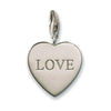 Silver Charm 0015 Love Heart pendant with engraved "LOVE".

