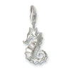 Charm 0151 Seahorse: Silver seahorse charm with clasp.
