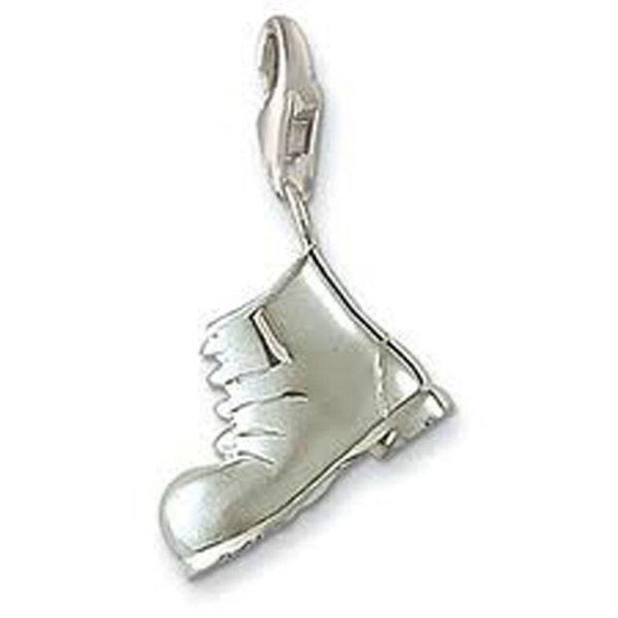 Charm 0156 Hiking Boot: Silver charm depicting a hiking boot, perfect for outdoor enthusiasts.
