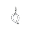 Silver letter Q charm pendant
