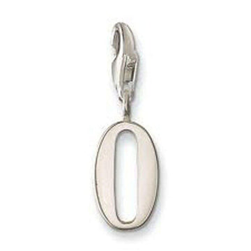Silver Charm 0210 Number 0 pendant
