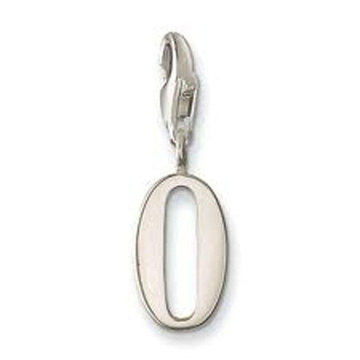 Silver Charm 0210 Number 0 pendant
