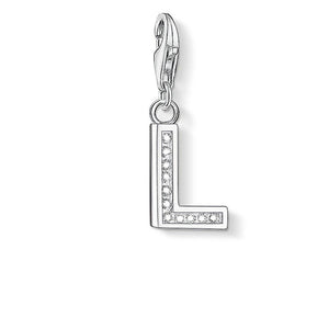 Charm 0234 Pave Letter L-Thomas Sabo-Swag Designer Jewelry