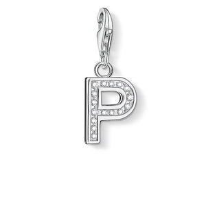 Charm 0238 Pave Letter P-Thomas Sabo-Swag Designer Jewelry