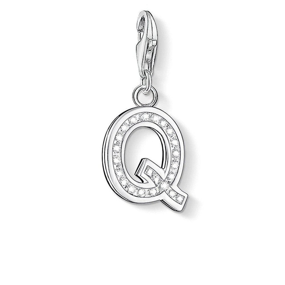 Charm 0239 Pave Letter Q