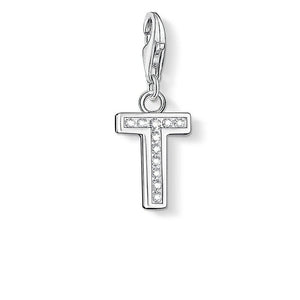 Charm 0242 Pave Letter T-Thomas Sabo-Swag Designer Jewelry