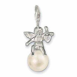 Charm 0519 Pearl With Angel-Thomas Sabo-Swag Designer Jewelry