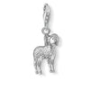Silver Aries Ram charm, detailed design, perfect zodiac gift.
