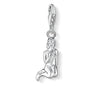 Charm 0589 Virgo Virgin silver charm depicting a seated woman.
