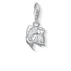Silver Pisces charm featuring two intricately detailed fish.
