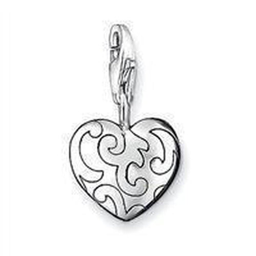 Charm 0605 Medallion Etched Heart-Thomas Sabo-Swag Designer Jewelry