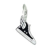 Charm 0609 Sneaker Black Enamel charm: black sneaker with wings, silver details.
