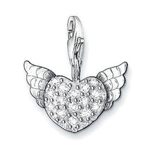 Charm 0626 Clear Zirconia Heart With Wings-Thomas Sabo-Swag Designer Jewelry