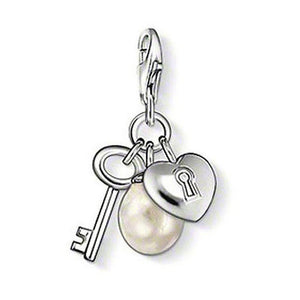 Charm 0817 Key Heart With Pearl-Thomas Sabo-Swag Designer Jewelry