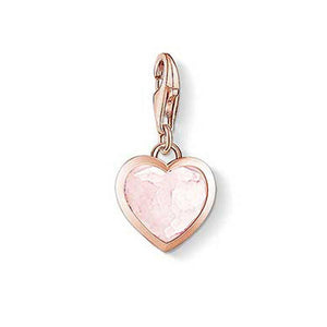 Charm 1363 Pink Heart in Rose Gold-Thomas Sabo-Swag Designer Jewelry