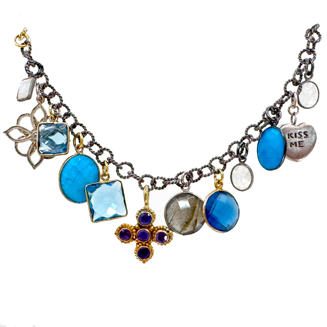 Charm Bracelet Blue Mood-Emily Keifer-Swag Designer Jewelry
