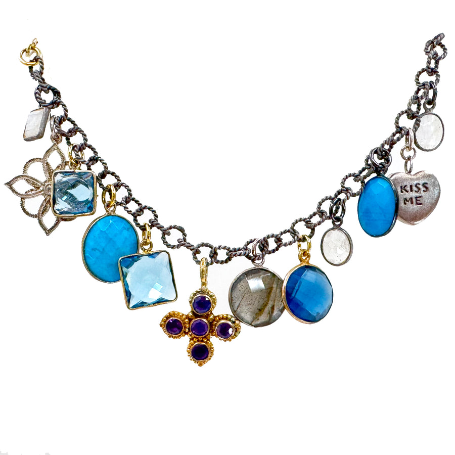 Charm Bracelet Blue Mood-Emily Keifer-Swag Designer Jewelry