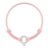 Pink Charm Bracelet with silver charm featuring "Thomas Sabo Charm Club"
