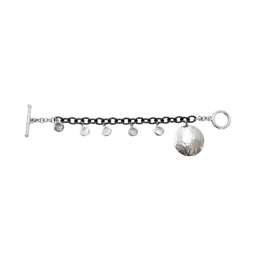 Charm Bracelet in Silver and Rhodium-Evelyn Knight-Swag Designer Jewelry