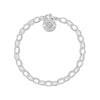 Silver charm bracelet with diamond clasp, Thomas Sabo Charm Club

