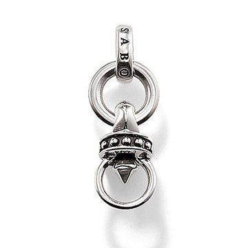 Chrome Hearts Charm Carrier Rebel At Heart sterling silver pendant
