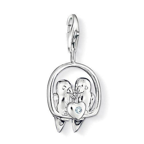 Charm Dc0013 Lovebirds Diamond Charm-Thomas Sabo-Swag Designer Jewelry