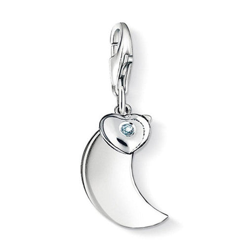 Charm Dc0018 Moon And Heart Diamond Charm-Thomas Sabo-Swag Designer Jewelry