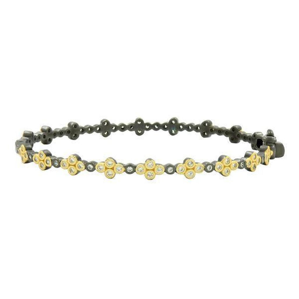 Clover Hinged Bangle-Freida Rothman-Swag Designer Jewelry