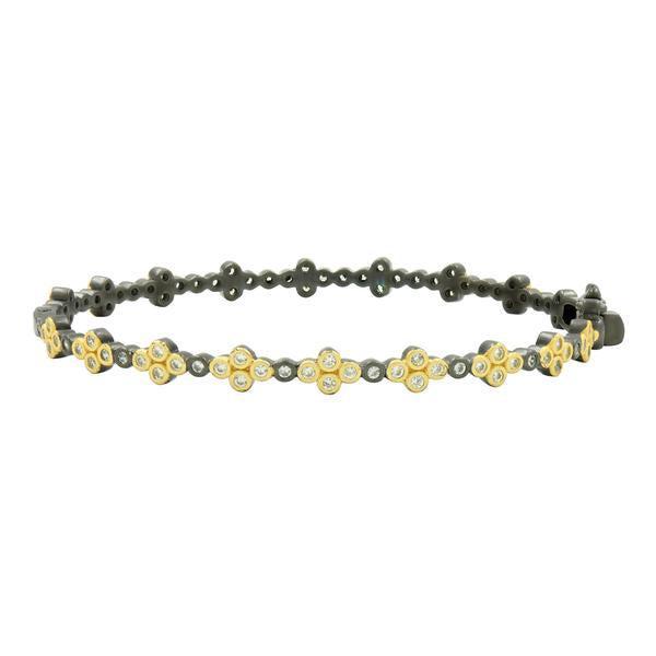 Clover Hinged Bangle-Freida Rothman-Swag Designer Jewelry