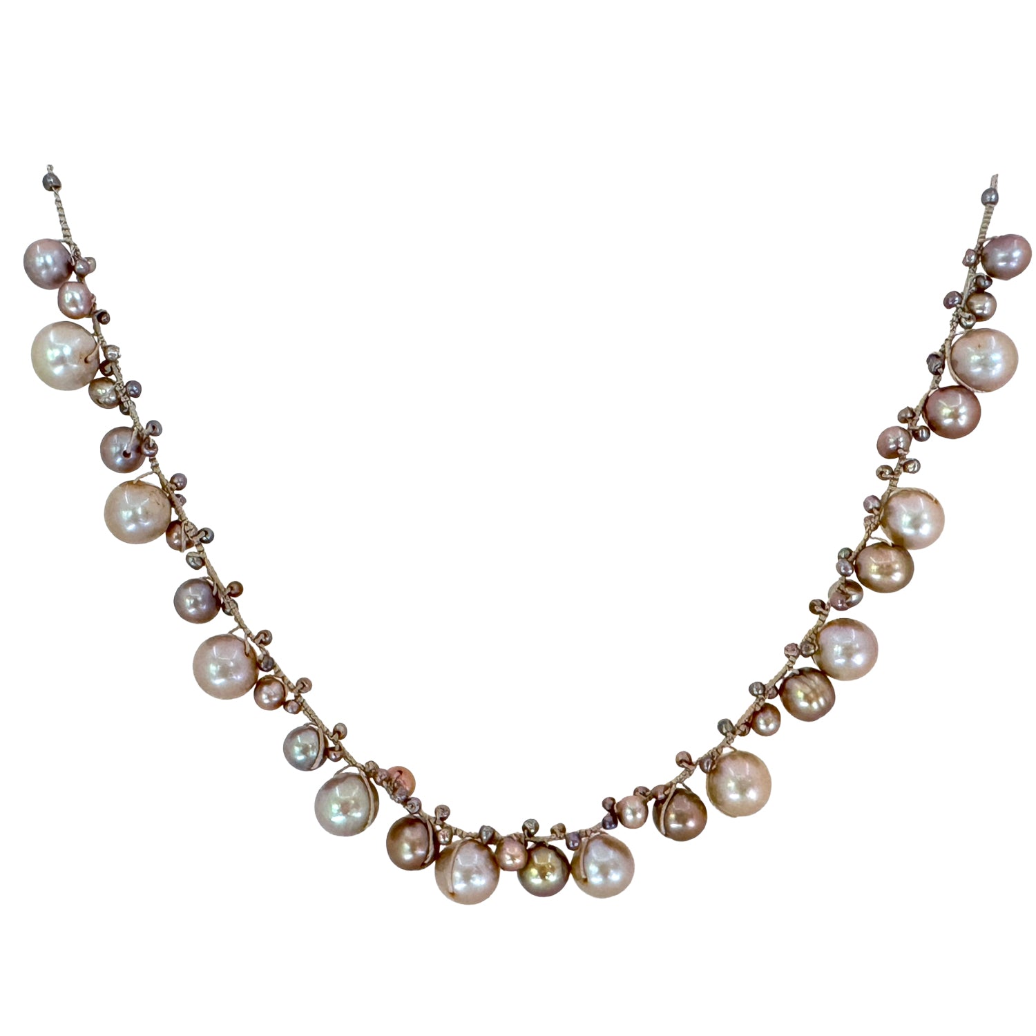 Cluster Pearl Necklace-Danielle Welmond-Swag Designer Jewelry