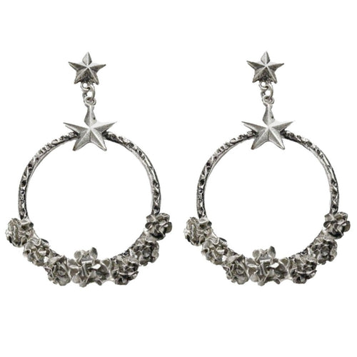 Coronation Circle Post Earrings-Virgins Saints and Angels-Swag Designer Jewelry