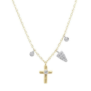 Cross in Yellow Gold-Meira T-Swag Designer Jewelry