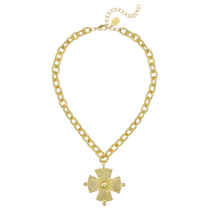 Cross on Link Chain-Susan Shaw-Swag Designer Jewelry