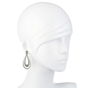 Crystal Deco Tear Drop Clip Earrings-Alexis Bittar-Swag Designer Jewelry
