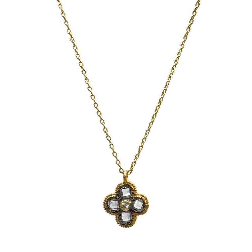 Crystal Flower Pendant-Bijou Amani-Swag Designer Jewelry