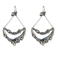 Crystal Framed Suspended Crescent Earrings-Alexis Bittar-Swag Designer Jewelry