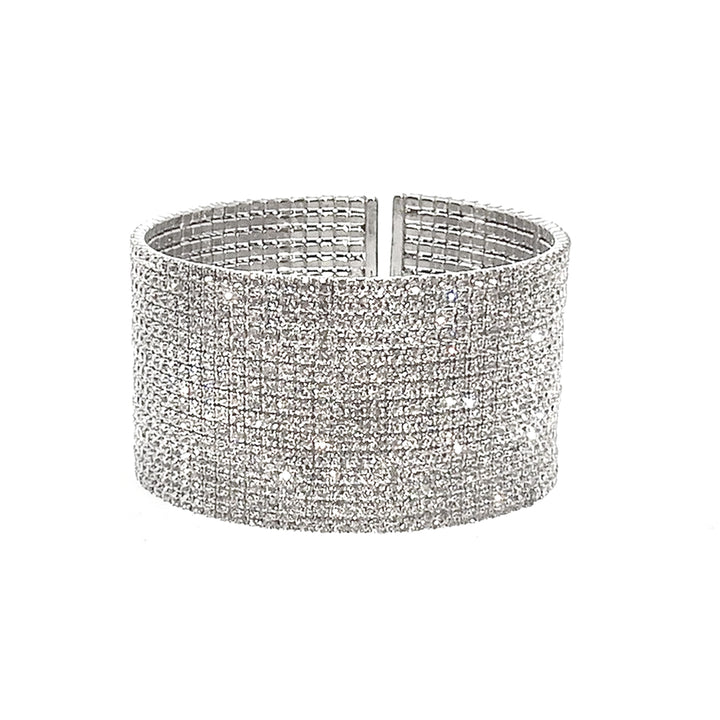 1.25" Flexible Pave Crystal Cuff