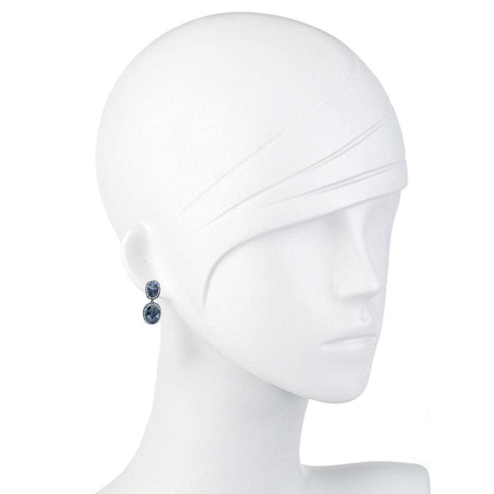 Crystal Tear Drop Earrings in Jet-Theia Jewelry-Swag Designer Jewelry