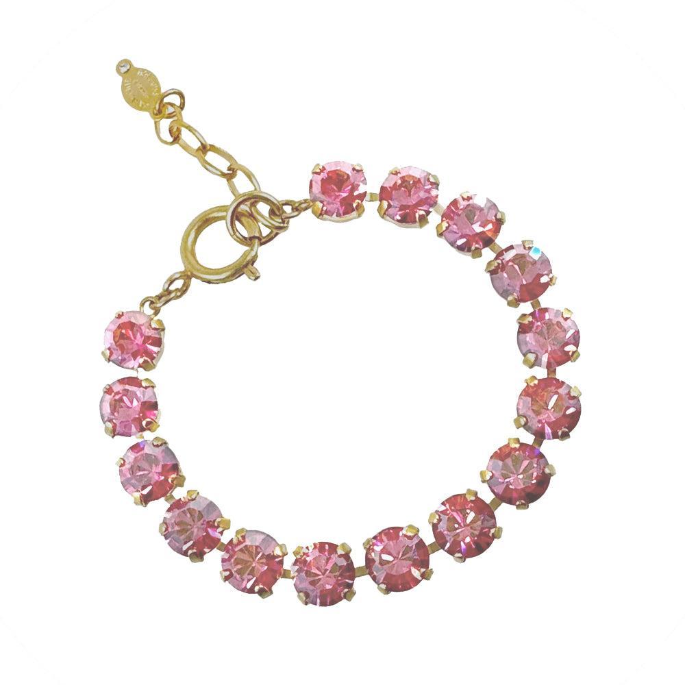 Crystal Tennis Bracelet Pink-La Vie Parisienne-Swag Designer Jewelry