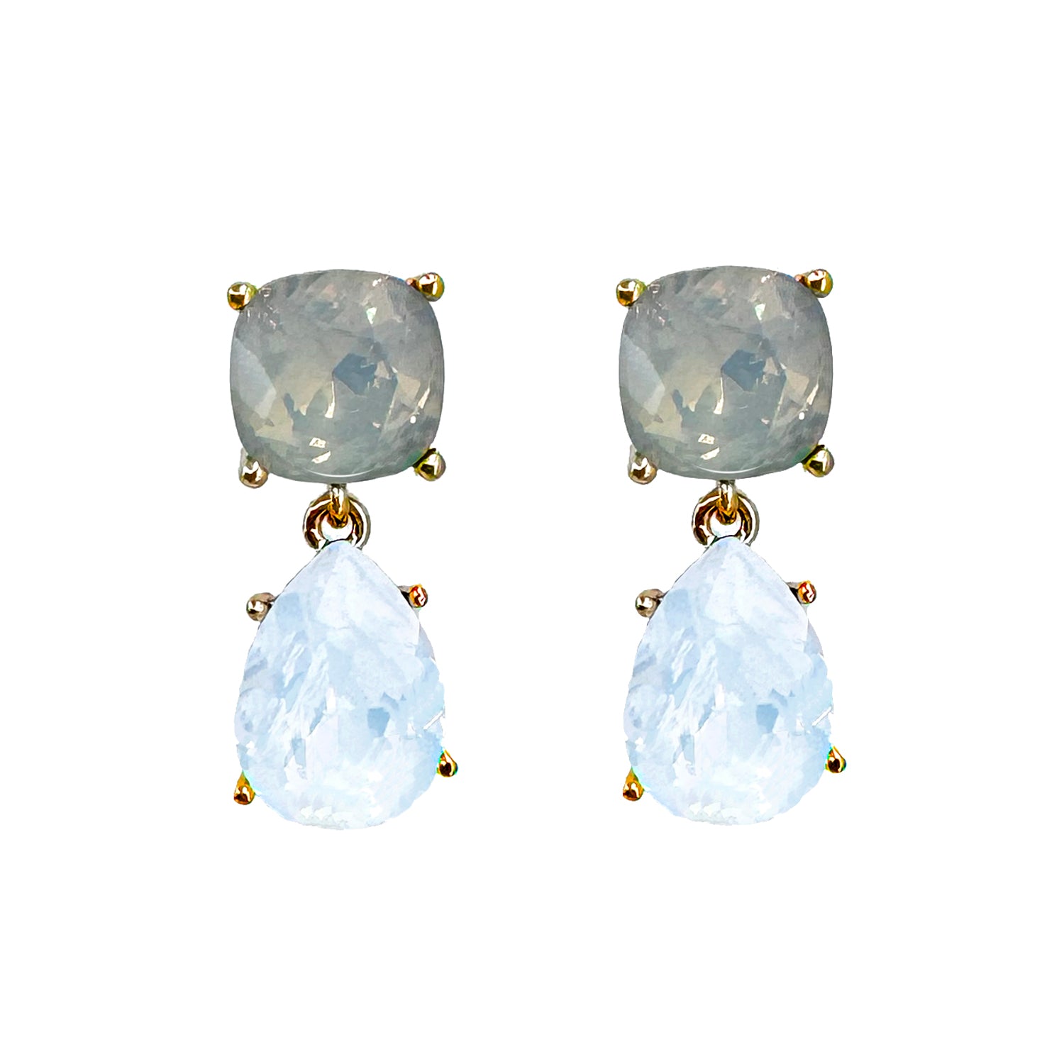 Crystal tier Drop Earrings-Theia Jewelry-Swag Designer Jewelry