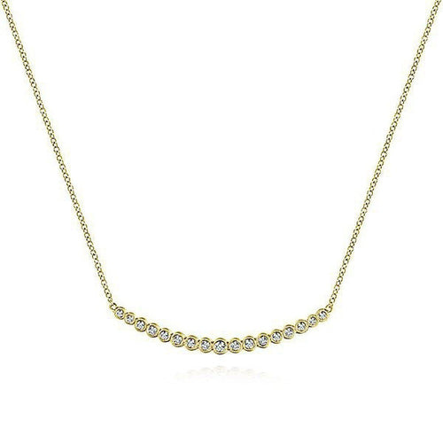 Curved Diamond Bar Necklace-Gabriel & Co-Swag Designer Jewelry