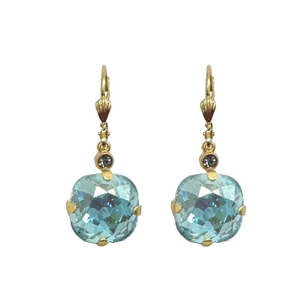 Cushion Cut Earring in Blue-La Vie Parisienne-Swag Designer Jewelry