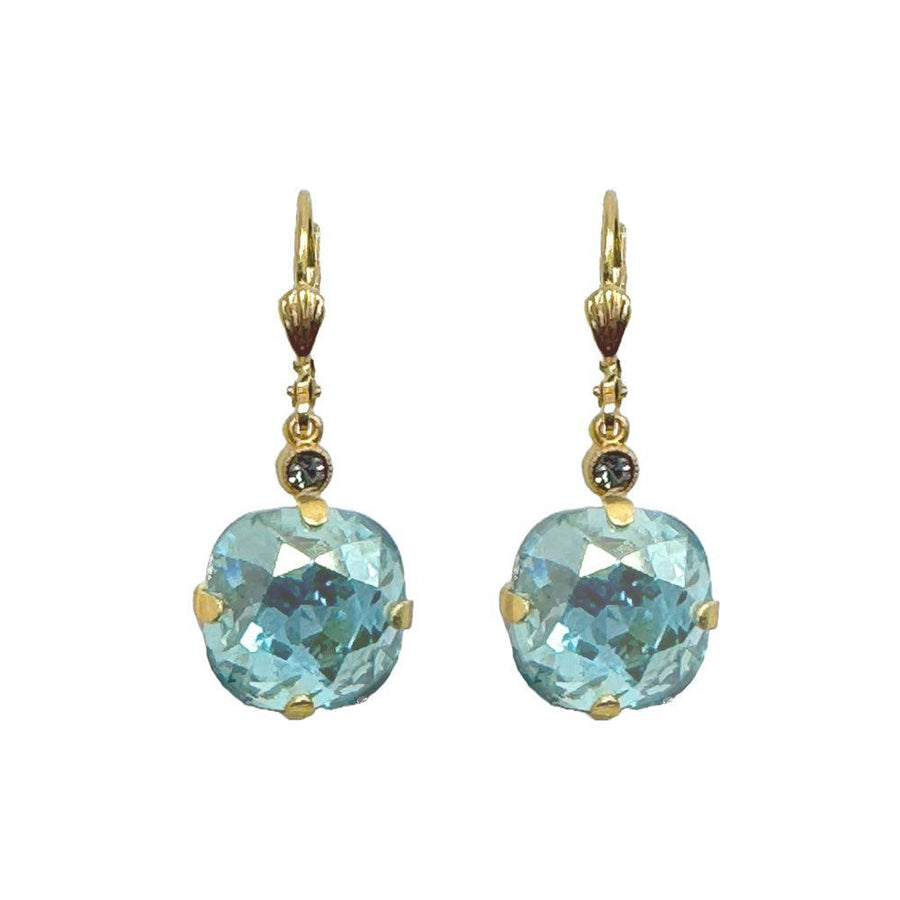 Cushion Cut Earring in Blue-La Vie Parisienne-Swag Designer Jewelry