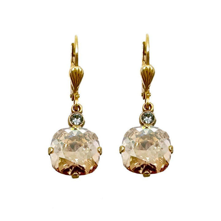 Cushion Cut Earring in Gold-La Vie Parisienne-Swag Designer Jewelry