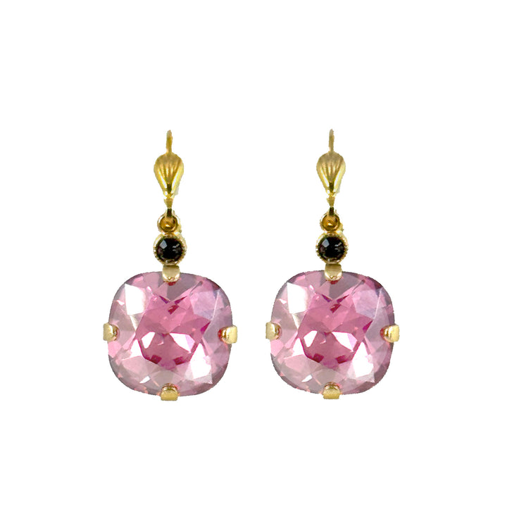Cushion Cut Earring in Pink-La Vie Parisienne-Swag Designer Jewelry