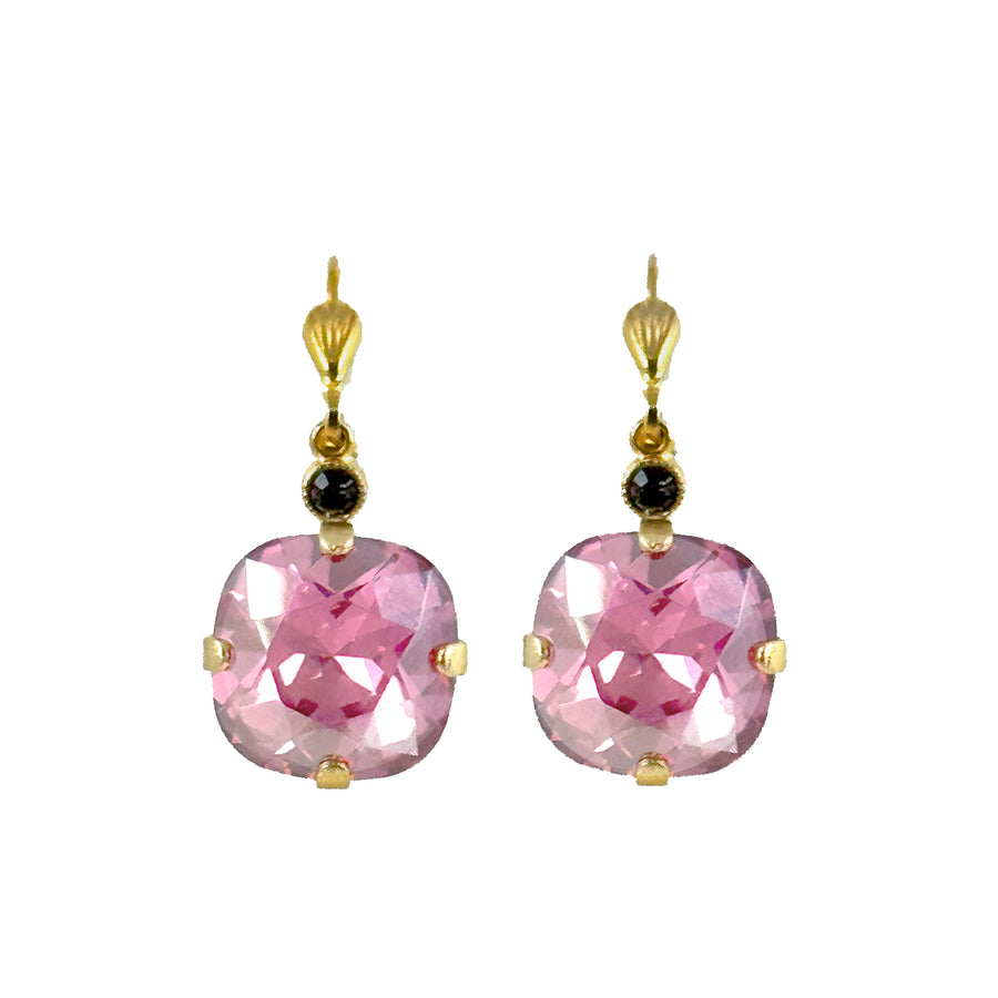 Cushion Cut Earring in Pink-La Vie Parisienne-Swag Designer Jewelry