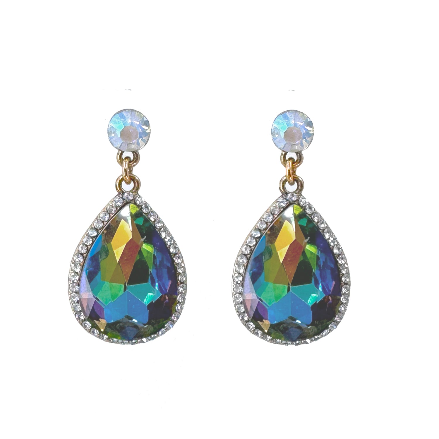Dangle Earrings with Blue Crystals-Theia Jewelry-Swag Designer Jewelry